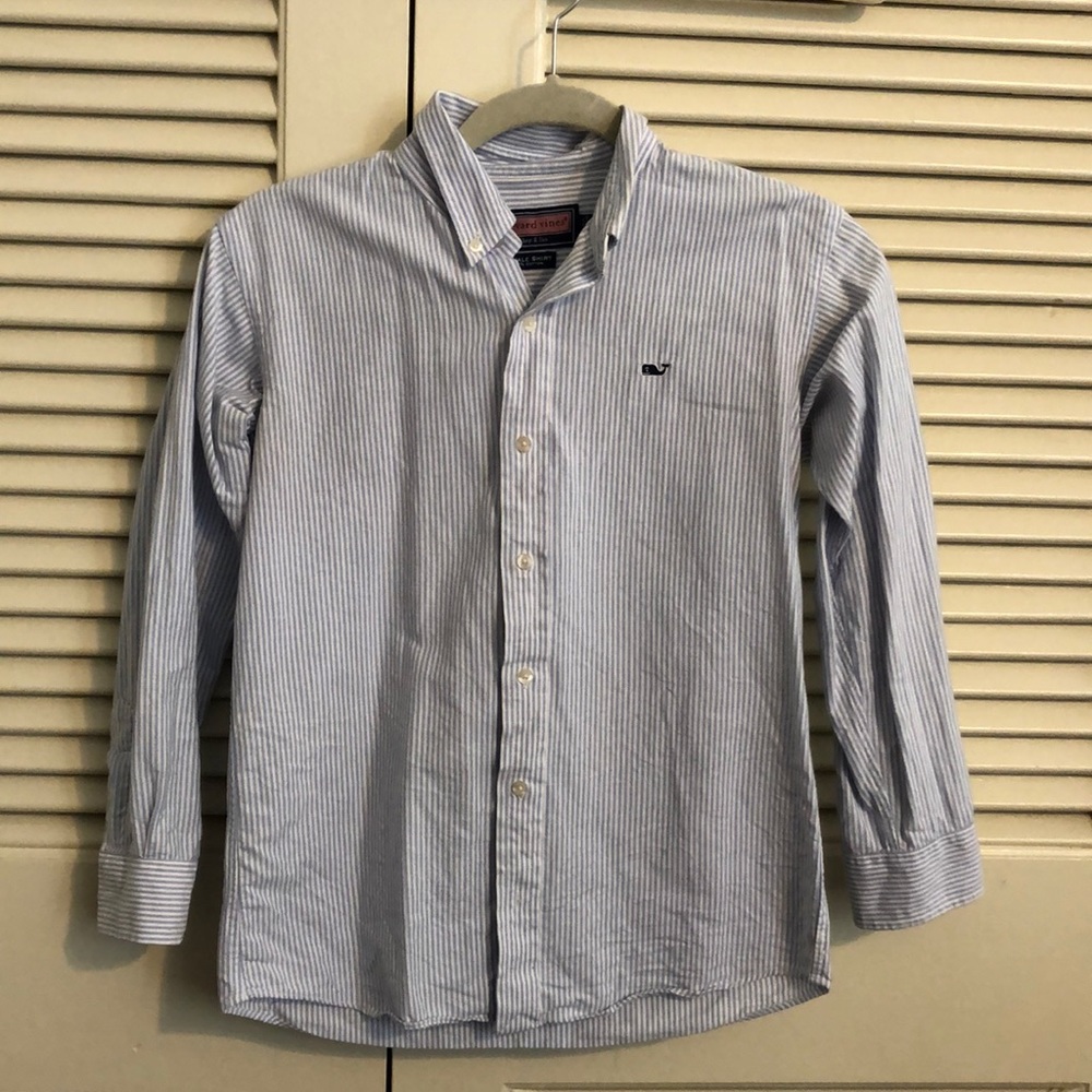 EUC blue button down shirt